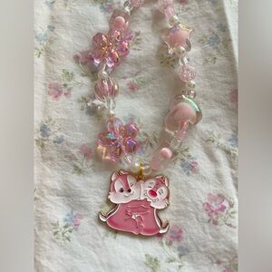 DISNEY MINISO CHIP DALE CHERRY BLOSSOM KAWAII BAG CHARM CELL PHONE STRAP